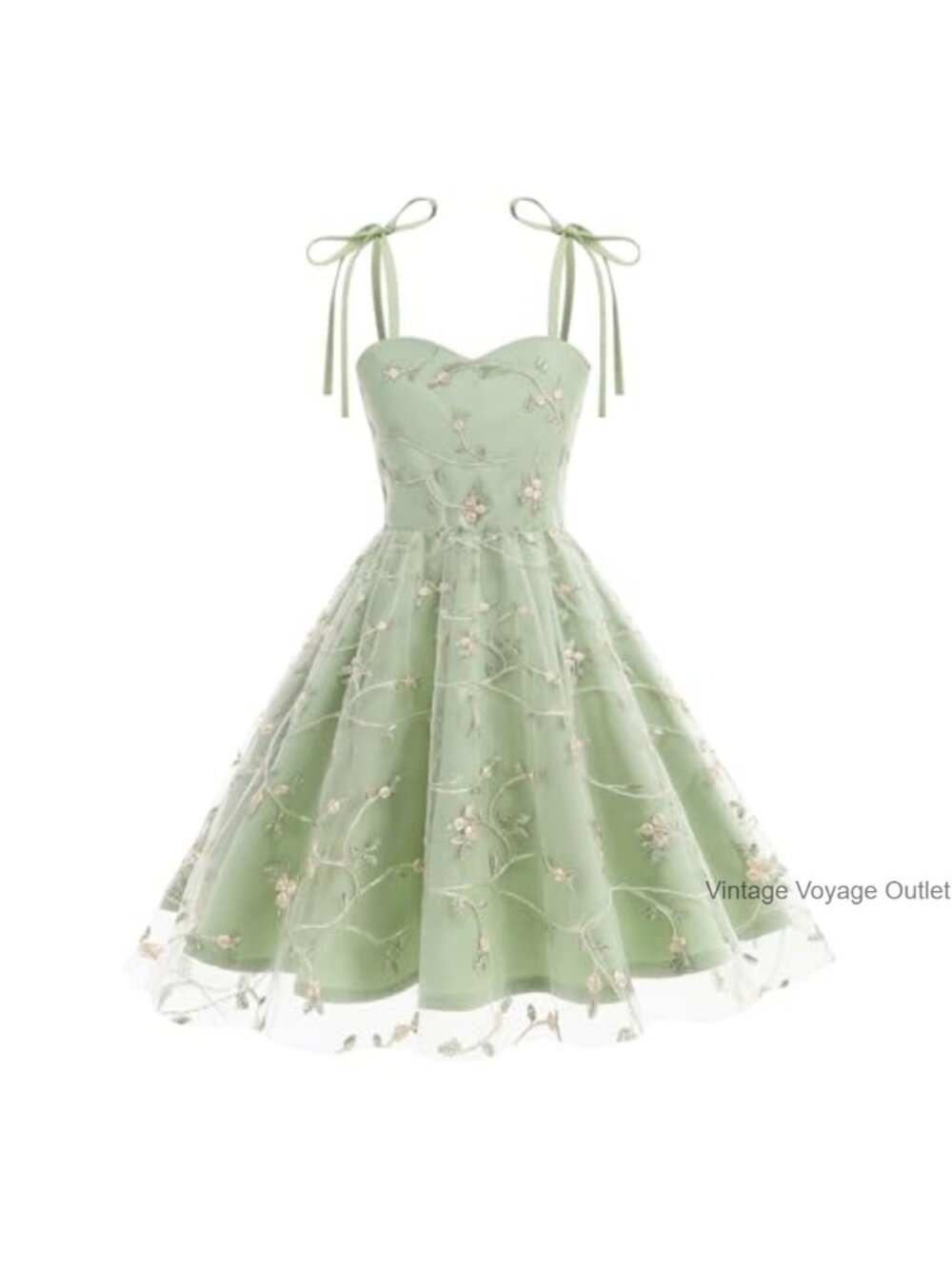 Girls Lace Embroidery Flower Tulle Dress Formal Pageant Party Gown